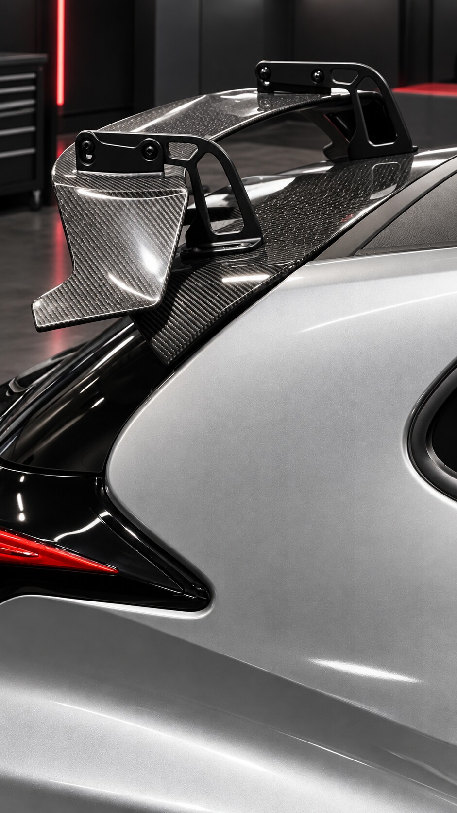 Carbon fibre rear wing for Toyota GR Yaris