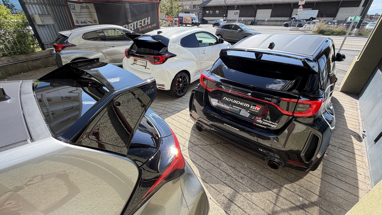 Toyota GR Yaris models prepared by GR Novidem in Lausanne